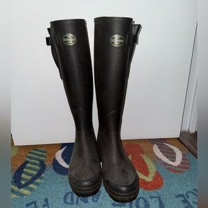 Le Chameau Lady VIERZON Black Tall Boots. Size 39 UK - around 8-8.5 US. Good